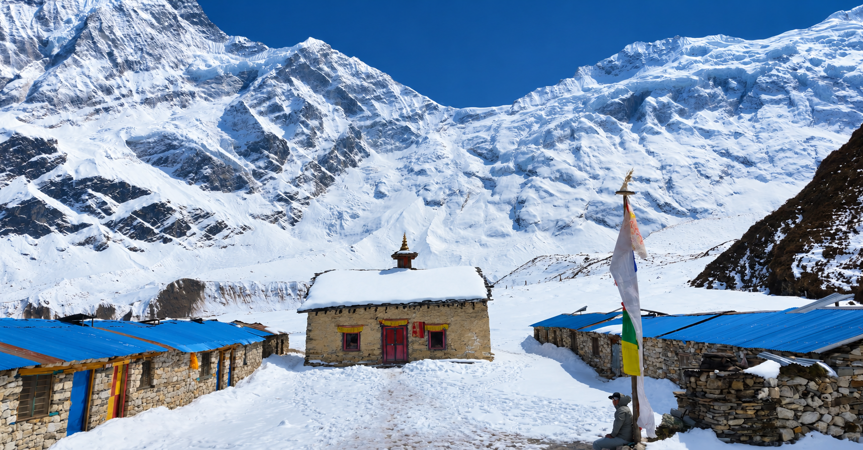 Dharamshala Larkya Phedi before Larkya La Pass on the Manaslu Circuit Trek in Nepal – Thrill Himalaya