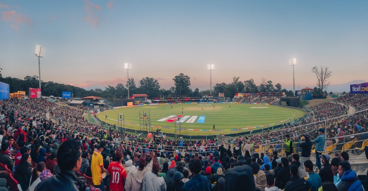 Tribhuvan University International Cricket Ground packed with fans during Nepal Premier League Season 3 in Kirtipur, Kathmandu
